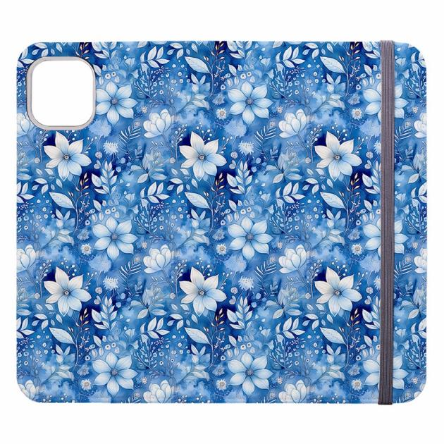 Blue Floral Ii Wallet Case Iphone Cases