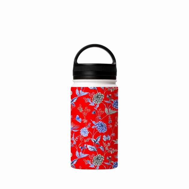 Blue Jam Red Insulated Stainless Steel Water Bottle Around The House