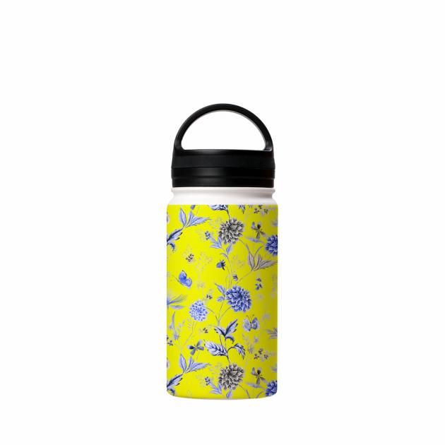 Blue Jam Yellow Insulated Stainless Steel Water Bottle Around The House