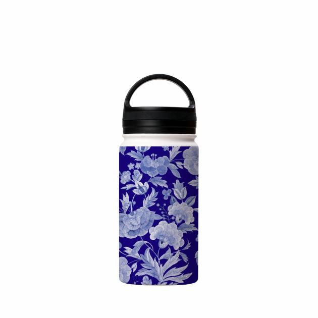 Blue Tapestry Blue Insulated Stainless Steel Water Bottle Around The House