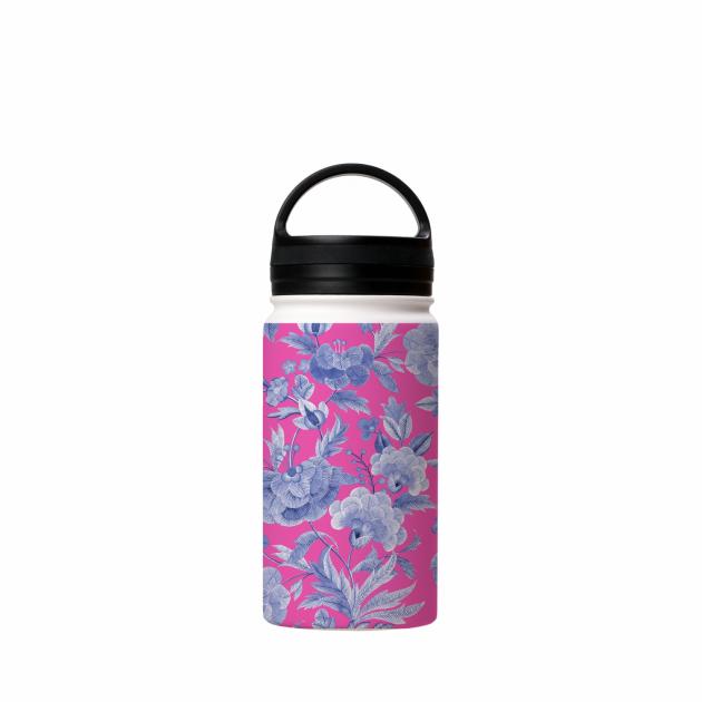 Blue Tapestry Pink Insulated Stainless Steel Water Bottle Around The House