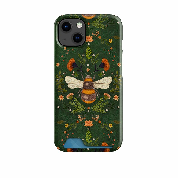 Botanical Bee Green By Jade Mosinski Case And Card Case Case + Card