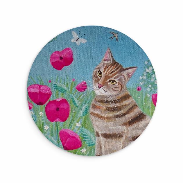 Cat Floral Mouse Mat By Mary Stubberfield Lifestyle & Travel