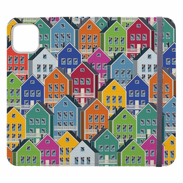 Colour Houses Wallet Case Iphone Cases