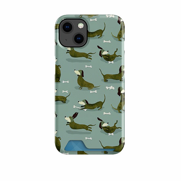 Dash Dogs Green By Katherine Quinn Case And Card Case Case + Card