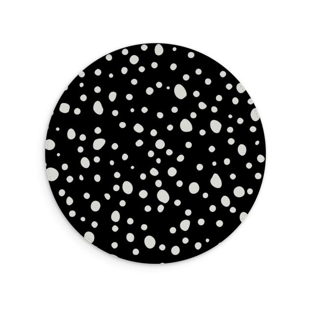 Dot Black Vegan Leather Mouse Mat Lifestyle & Travel