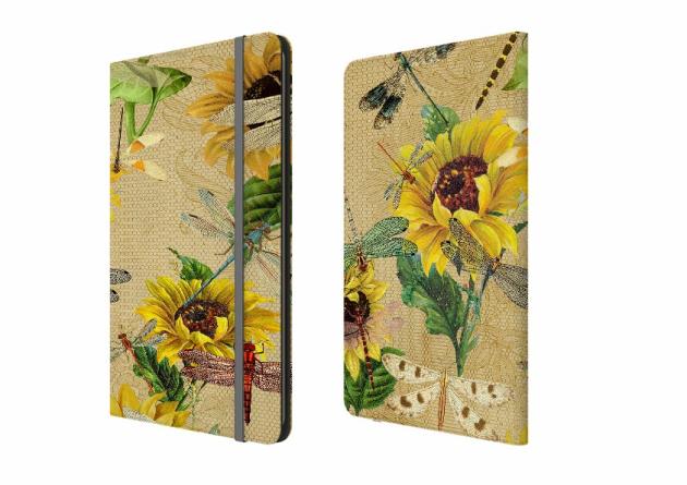 Dragonflies And Sunflower Folio Notebook Lifestyle & Travel