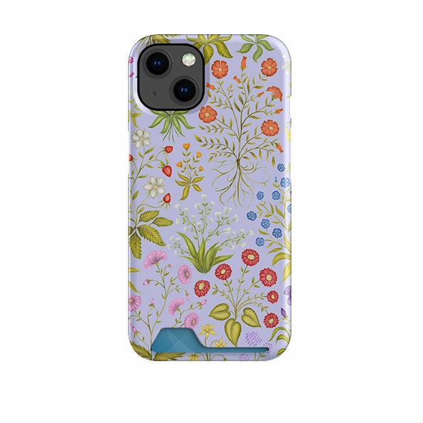 Fleurs Blue Case And Card Case By Catherine Rowe Case + Card