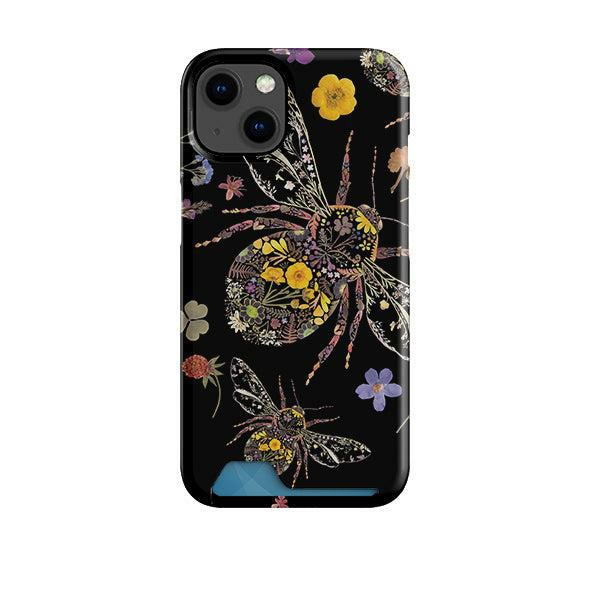 Floral Bumble Bees Case And Card Case By Helen Ahpornsiri Case + Card