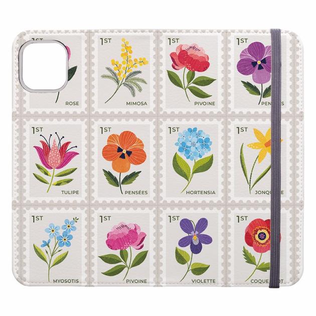 Floral Postage Stamps 1 By Ali Brookes Wallet Case Iphone Cases