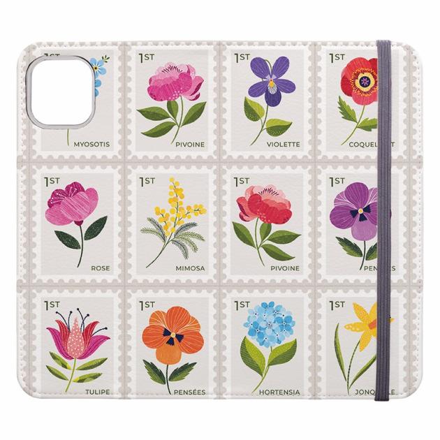 Floral Postage Stamps 2 By Ali Brookes Wallet Case Iphone Cases