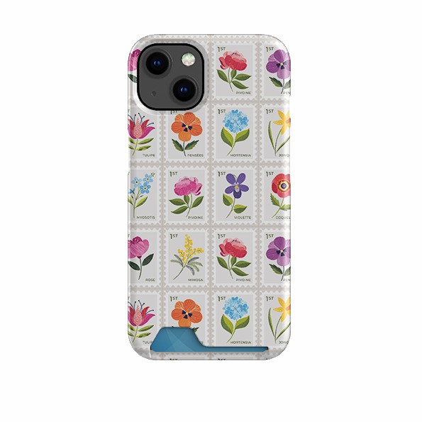 Floral Postage Stamps By Ali Brookes Case And Card Case Case + Card