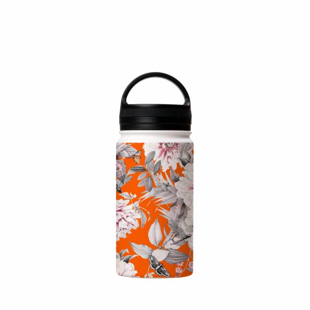 Forest Trail Orange Insulated Stainless Steel Water Bottle Around The House