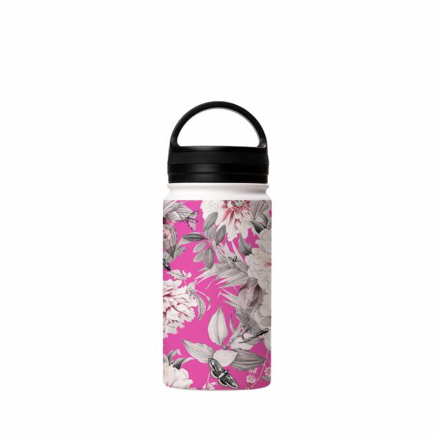 Forest Trail Pink Insulated Stainless Steel Water Bottle Around The House