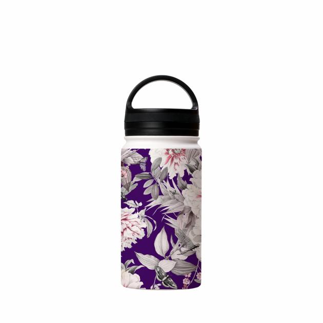 Forest Trail Purple Insulated Stainless Steel Water Bottle Around The House