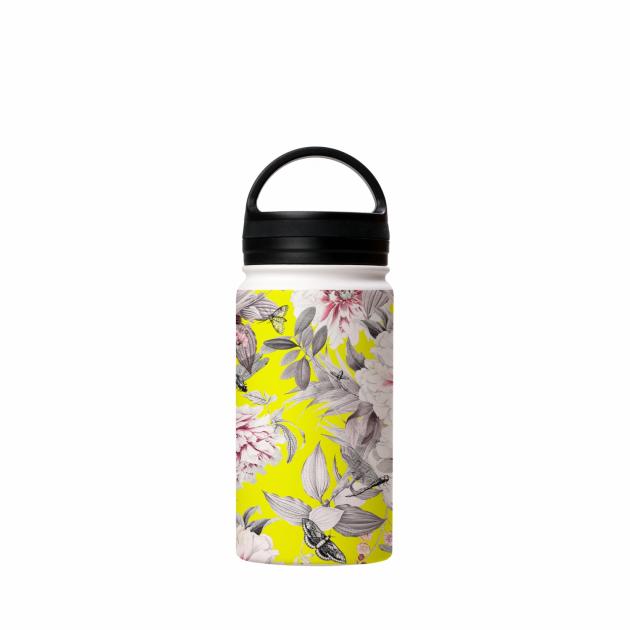 Forest Trail Yellow Insulated Stainless Steel Water Bottle Around The House