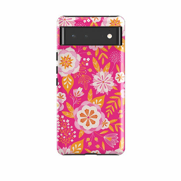 Google Tough Case – Big Bold Blooms Pink By Jenny Zemanek Google Cases