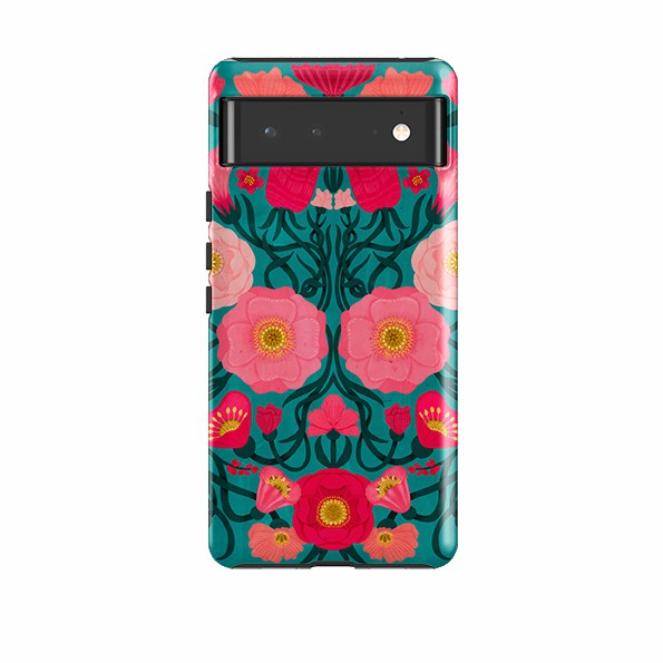 Google Tough Case – Blue Flora By Nina Pace Google Cases