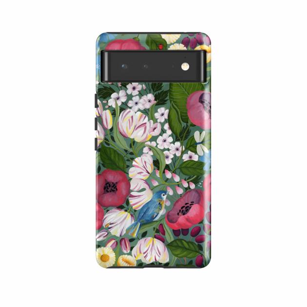 Google Tough Case – Bluebird Flowers By Bex Parkin Google Cases