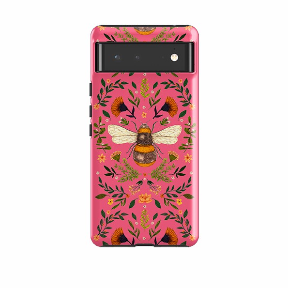 Google Tough Case – Botanical Bee Peach By Jade Mosinski Google Cases