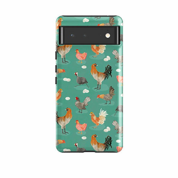 Google Tough Case – Chicken Teal By Katherine Quinn Google Cases