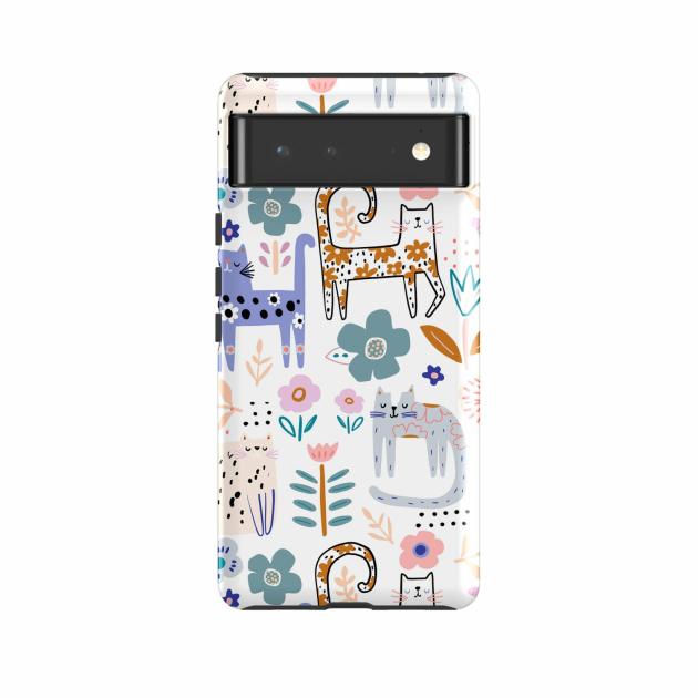 Google Tough Case – Floral Cats Google Cases