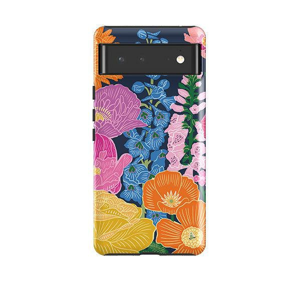 Google Tough Case – Flower Garden Navy By Kate Heiss Google Cases