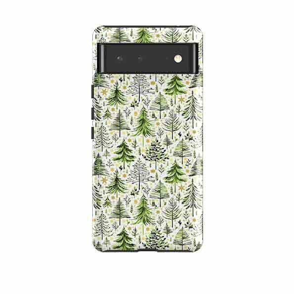 Google Tough Case – Green Xmas Trees By Elisabeth Haager Google Cases