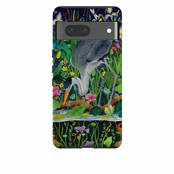 Google Tough Case – Heron Fishing By Bex Parkin Google Cases