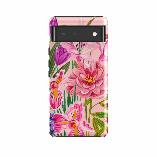 Google Tough Case – Pink Floral By Caroline Bonne Muller Google Cases