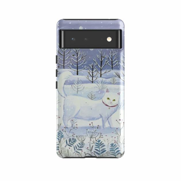 Google Tough Case – White Cat By Mary Stubberfield Google Cases