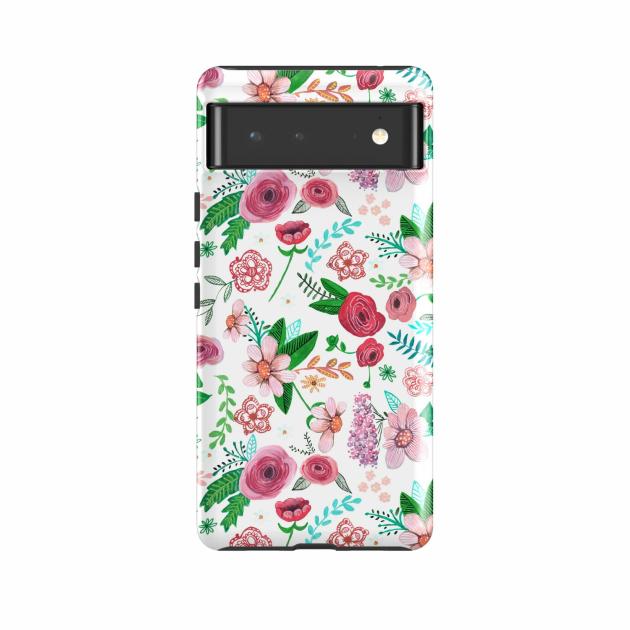 Google Tough Case – White Floral By Caroline Bonne Muller Google Cases