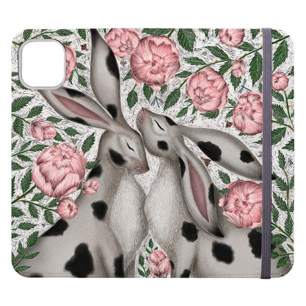 Hares And Peonies By Catherine Rowe Wallet Case Iphone Cases