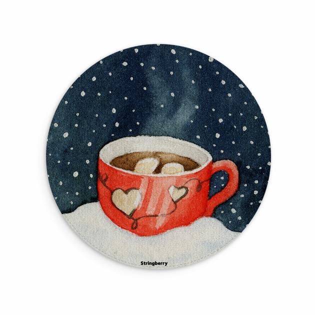 Hot Chocolate Vegan Leather Mouse Mat Lifestyle & Travel