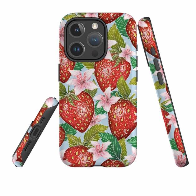 Iphone Magsafe Tough Case – Blue Strawberries By Catherine Rowe Iphone Cases