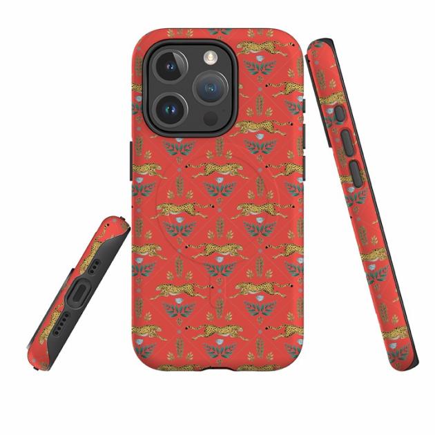 Iphone Magsafe Tough Case – Cheetah Red By Catherine Rowe Iphone Cases