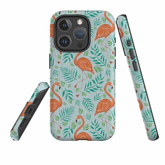 Iphone Magsafe Tough Case – Flamingo Pattern By Catherine Rowe Iphone Cases