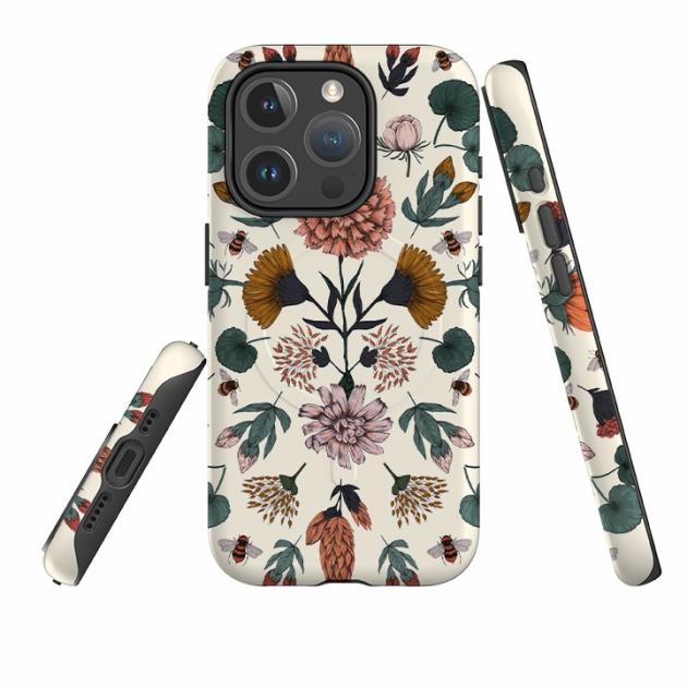 Iphone Magsafe Tough Case – Floral Bees By Jade Mosinski Iphone Cases