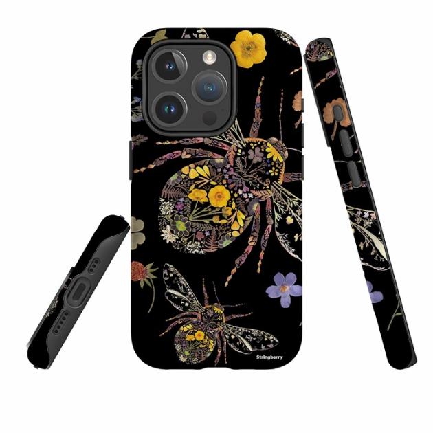 Iphone Magsafe Tough Case – Floral Bumble Bees By Helen Ahpornsiri Iphone Cases