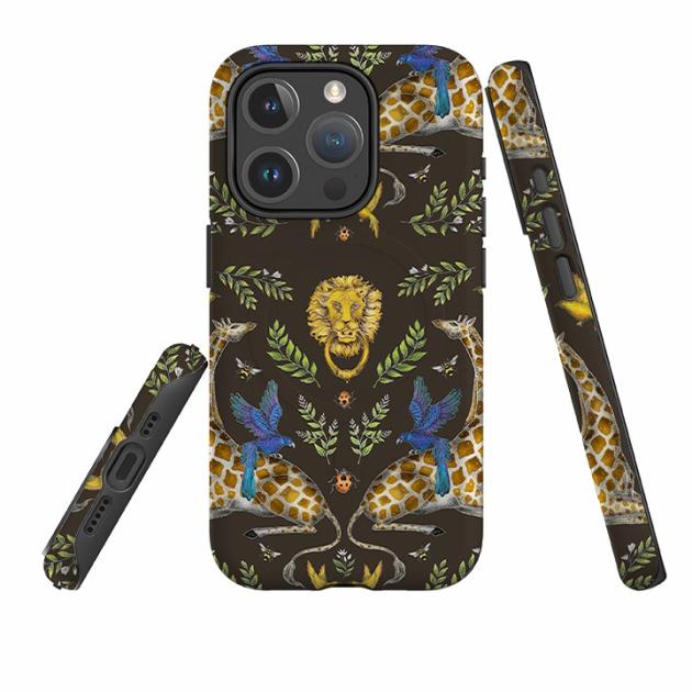 Iphone Magsafe Tough Case – Giraffes Birds And Lion By Catherine Rowe Iphone Cases