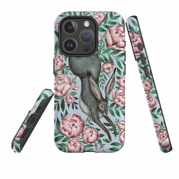 Iphone Magsafe Tough Case – Hare And Peonies By Catherine Rowe Iphone Cases