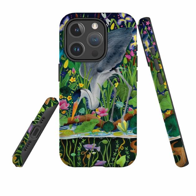 Iphone Magsafe Tough Case – Heron Fishing By Bex Parkin Iphone Cases