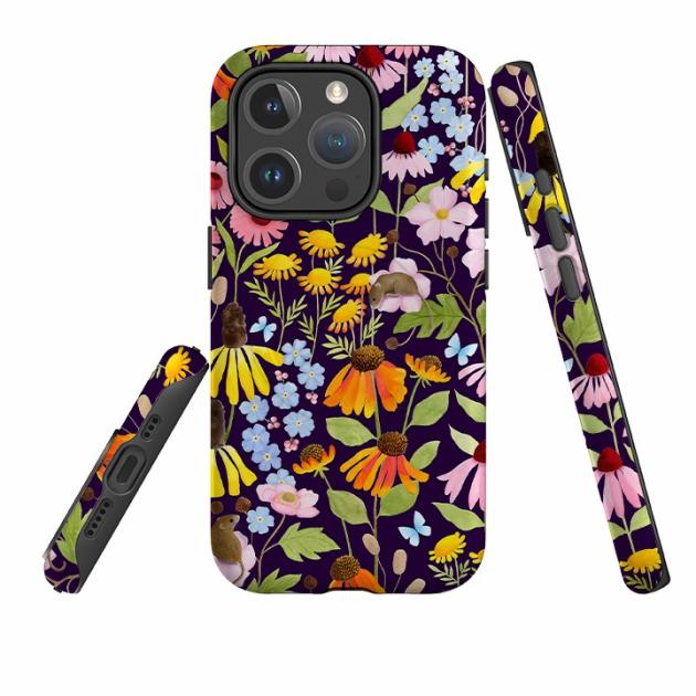 Iphone Magsafe Tough Case – Mice And Wild Flowers By Bex Parkin Iphone Cases