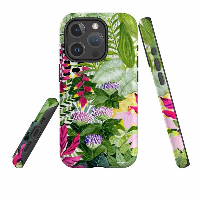 Iphone Magsafe Tough Case – Pink Botanical By Bex Parkin Iphone Cases