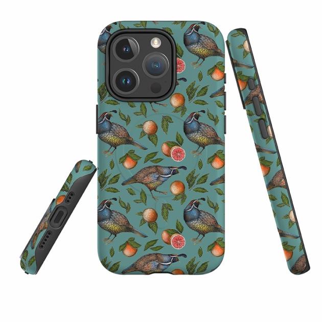 Iphone Magsafe Tough Case – Quails Pattern By Catherine Rowe Iphone Cases