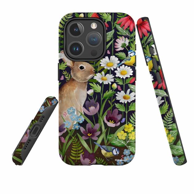 Iphone Magsafe Tough Case – Rabbit And Wildflowers By Bex Parkin Iphone Cases