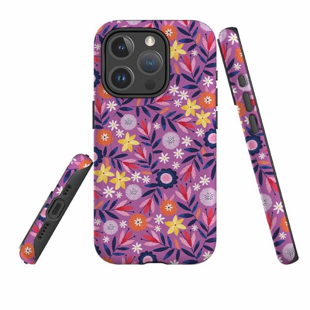 Iphone Magsafe Tough Case – Scattered Flowers I By Ali Brookes Iphone Cases