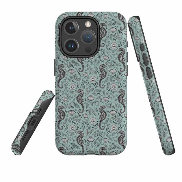 Iphone Magsafe Tough Case – Seahorse Seafoam By Catherine Rowe Iphone Cases