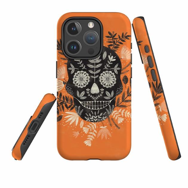 Iphone Magsafe Tough Case – Sugar Skull Orange By Jade Mosinski Iphone Cases