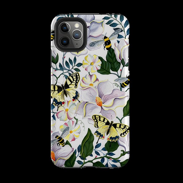 Iphone Tough Case – Bees And Magnolia By Bex Parkin Iphone Cases